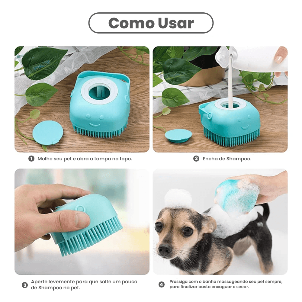 Escova de Shampoo para Pets